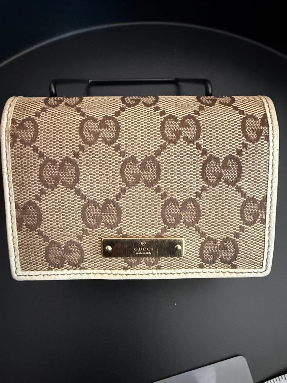 Gucci Beige and Brown GG Canvas Compact Wallet - Picture 10 of 15
